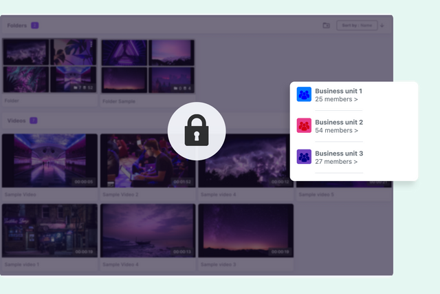 Manage access rights to your videos. Video collaboration.